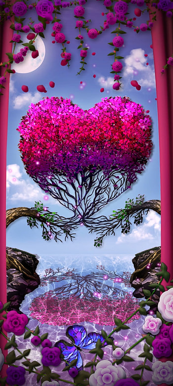 Pink Garden A, Beautiful, petal, premium, blue HD phone wallpaper