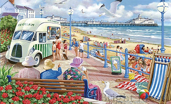 sun..sea.. strand..., sea, retro, vintage, cars HD wallpaper