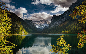 Lake Gosau, Austria, nature, lake HD wallpaper