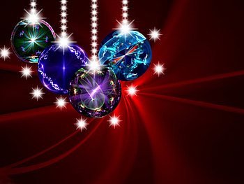 Christmas balls, colorful, sparkling, balls, beautiful, nice, decoration, holiday, reflection, pretty, lights, christmas, red, lovely, new year HD wallpaper