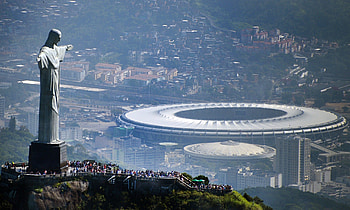 Maracana Stadium, Corcovado Mountain HD wallpaper