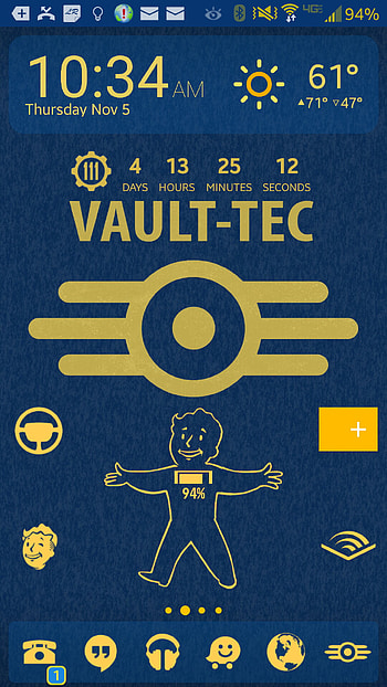 Themed my while waiting for Fallout 4. Found the Vault-Tec logo and I slapped a simple together for my Note 3 For the curious: ... HD phone wallpaper