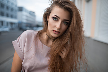 Brunette Girl Urban Street, brunette, girls, model HD wallpaper
