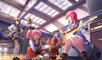 Lets Rock..!!!, music, anime, cute, girls, band HD wallpaper