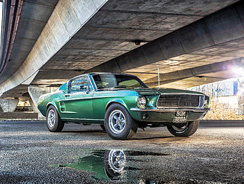 Green, muscle car, ford mustang, classic HD wallpaper
