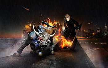 Fantasy Steel buffalo, cool, one HD wallpaper