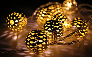 Lights, happy new year, black, yellow, christmas HD wallpaper