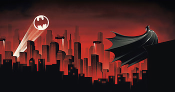 Batman Overlooking City, Batman, superhero, Gotham (TV Show) HD wallpaper