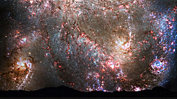 Starry sky, Andromeda, milkyway, collision, course HD wallpaper