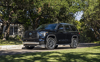 2023, Toyota Sequoia Limited, , front view, exterior, new blue Toyota Sequoia, Japanese cars, Toyota HD wallpaper