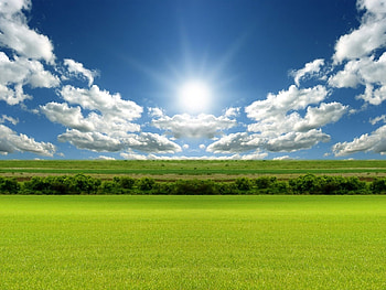 Landscape, Fields, Clouds HD wallpaper