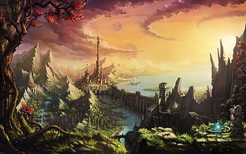 Faraway Castle, abstract, cg, faraway, cool, castle HD wallpaper