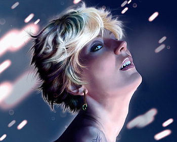Dancing Girl, blond, extacy, fantasy, self HD wallpaper