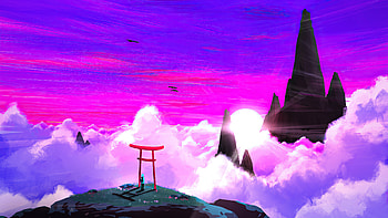 Clouds Mountains And Me , artist, artwork, digital-art, clouds, mountains, artstation HD wallpaper