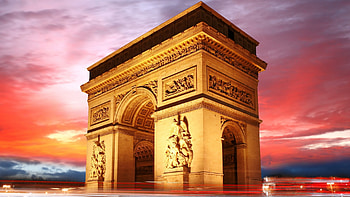 Arc de Triomphe, Winter in France, Nature , Breathtaking scenery HD wallpaper