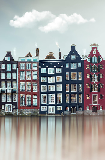 Cities, Water, Houses, Rivers, City, Building, Facade HD phone wallpaper