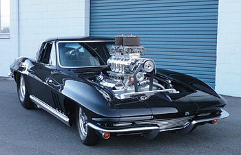 Big Motor Stingray, Blown, Black, Classic, GM HD wallpaper