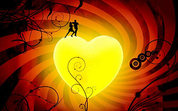 Torch, hearts, abstract, fantasy, love HD wallpaper