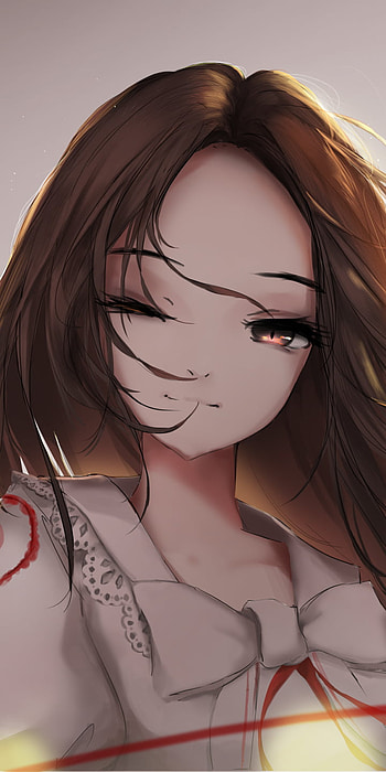 long hair, brown hair, Anime, Original HD phone wallpaper