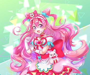 Nagomi Yui, Nagomi Yui, Cure Precious, Anime, Delicious Party Precure HD wallpaper