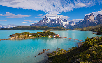 Torres del Paine Blue Lake, Patagonia Chile HD wallpaper