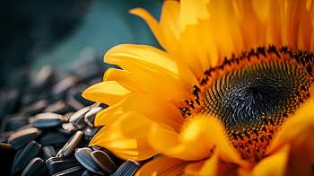 Sunflower macro, sunflower, seed, macro HD wallpaper