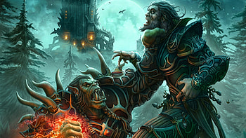 Fight, fantasy, art, creature, warrior HD wallpaper