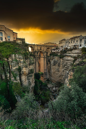Cities, Architecture, City, Building, Rocks, Precipice, Break HD phone wallpaper