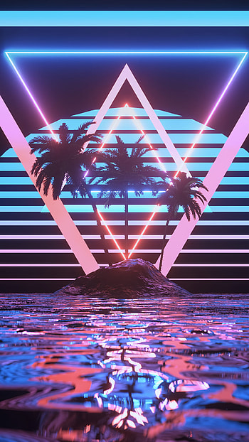 Abstract triangles, Geometric shapes, Vibrant colors, Artistic design HD phone wallpaper