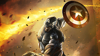 Captain America Shieldart, captain-america, superheroes, artwork HD wallpaper