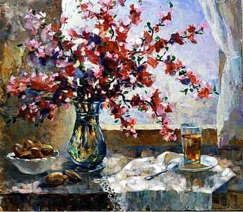 Swamp Tea VI dryers, still life, painting, window, art, flower HD wallpaper