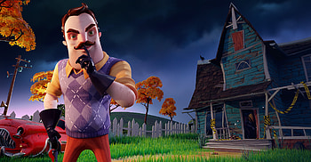 Hello Neighbor 2, Intense gameplay survey, Suspenseful moments, Unexpected scares HD wallpaper