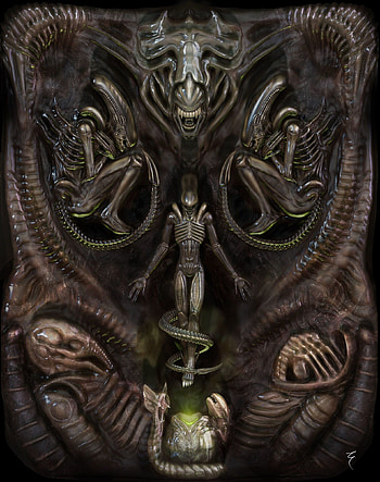 Aliens Hive, H.R. Giger HD phone wallpaper