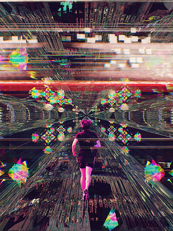 Artistic glitch expressions, Creatively distorted visuals, Technological art, Digital anomalies HD phone wallpaper