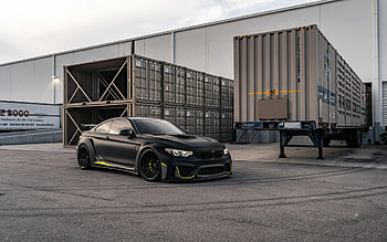 BMW M4, F82, , front view, black matte M4 F82, German cars, tuning M4, BMW HD wallpaper