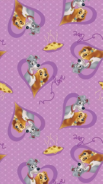 Lady and the Tramp, Disney characters , Cute Disney artwork HD phone wallpaper