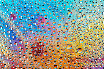 Abstract, Water, Drops, Multicolored, Motley, Form HD wallpaper