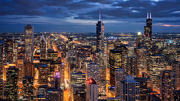 Cityscape Skyscraper Chicago Lake Michigan in Illinois Travel HD wallpaper