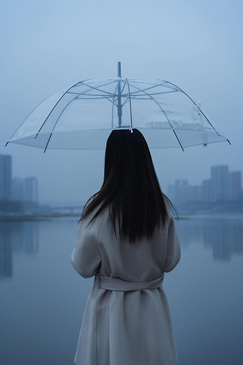 Rain, Miscellanea, Miscellaneous, Girl, Human, Person, Loneliness, Lonely, Alone, Umbrella HD phone wallpaper