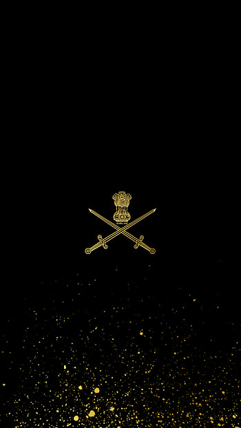 Indian Army, gold, symbol HD phone wallpaper
