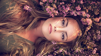 Another Day in Paradise, model, graphy, girls, flowers HD wallpaper