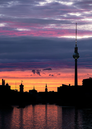 Cities, Architecture, Twilight, City, Building, Dark, Dusk, Tower HD phone wallpaper