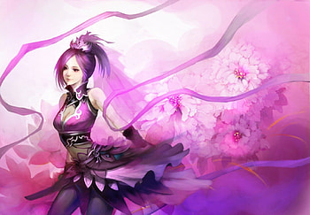 Pink, oriental, dress, beauty, nice, flower, female, sexy, sweet, ribbon, hot, peony, chinese, girl, beautiful, cutet, anime girl, anime, pretty HD wallpaper