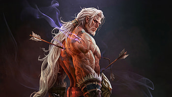 White Hair Warrior , artist, artwork, artstation HD wallpaper