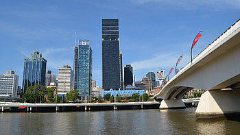 Building, River, , Brisbane, Bridge, City, Skyscraper, State Law Building (Brisbane), Victoria Bridge, Cities HD wallpaper