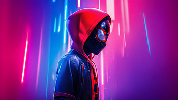 Miles Morales Striker, miles-morales, spiderman, superheroes, artwork, art, digital-art, ai HD wallpaper