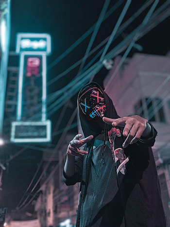 Miscellanea, Miscellaneous, Mask, Anonymous, Gesture, Hood HD phone wallpaper
