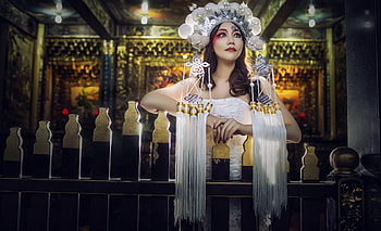 Beauty, model, bride, asian, woman, girl HD wallpaper