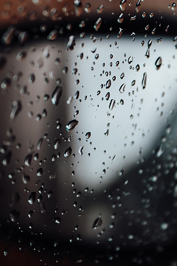 Drops, Transparent, Macro, Surface, Glass HD phone wallpaper