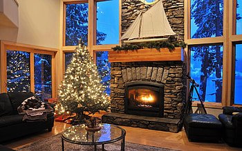 Christmas, Fireplace, Holiday, Christmas Lights, Christmas Tree, Gift, Room HD wallpaper